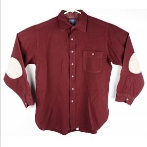 Pendleton Flannel Button Up with Elbow Patch Wool